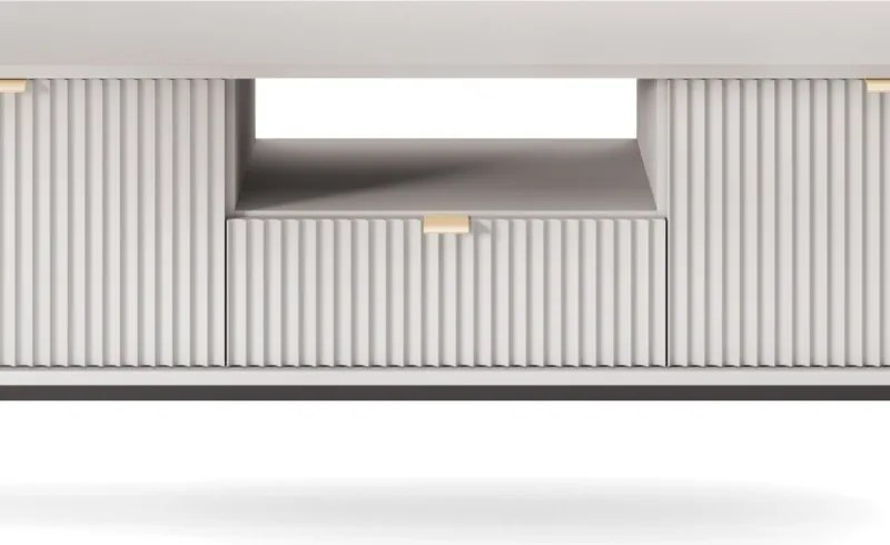 NAYA Szafka RTV 154 szara | czarny stelaż