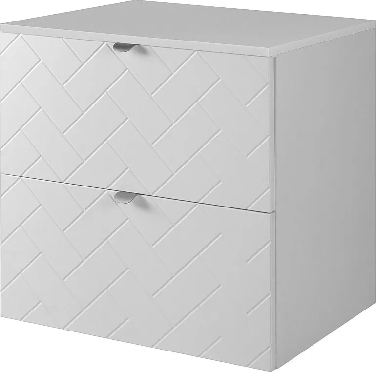 Meble łazienkowe, Biały Mat, 60 x 57 x 46 cm, uchwyty srebrne