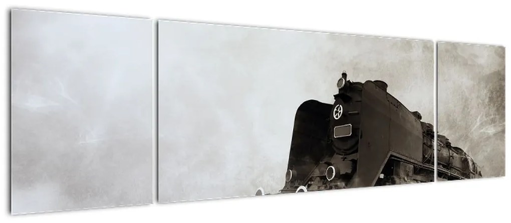 Obraz - Pociąg we mgle (170x50 cm)