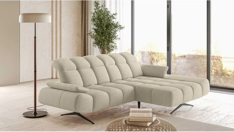Elegancki narożnik MORENO S z funkcją w tkaninie ARAGON 03 WERSAL