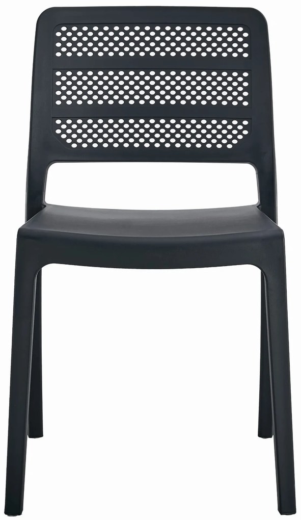 PROMOCJA Czarny plastikowy krzesło PAGI II. gatunek
