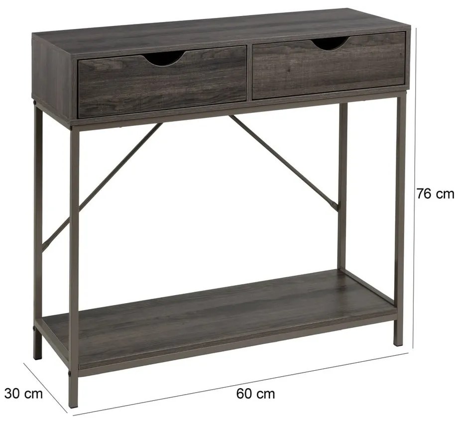 Brązowa konsola 30x80 cm – Casa Selección