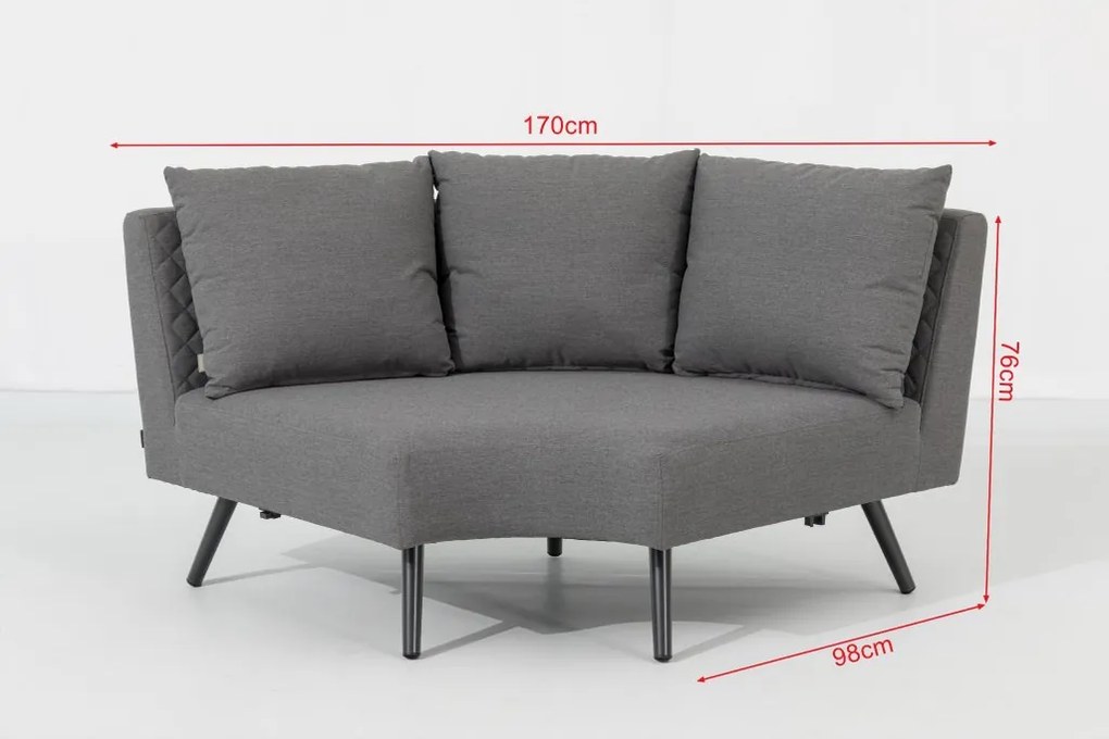 Doppler MELIA LIKA-TEX® ogrodowy zestaw wypoczynkowy szary