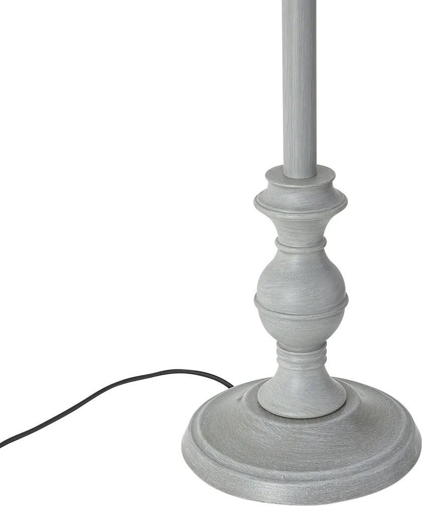 Lampa podłogowa szara z beżowym abażurem i białym wnętrzem 45cm - Classico