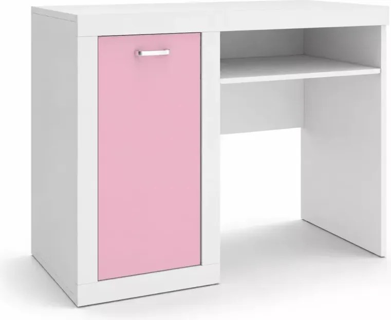 Biurko młodzieżowe Seal kolorowe do pokoju nastolatka z szufladą MDF 105 cm białe