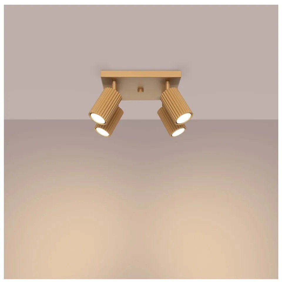 Lampa sufitowa w kolorze złota 25x25 cm Gleam – Nice Lamps