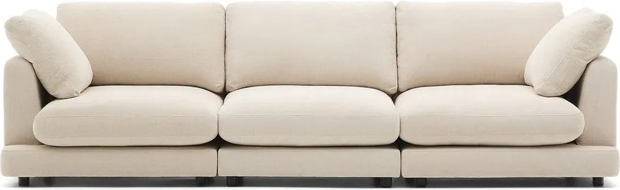 Beżowa sofa z tkaniny szenilowej 300 cm Gala – Kave Home