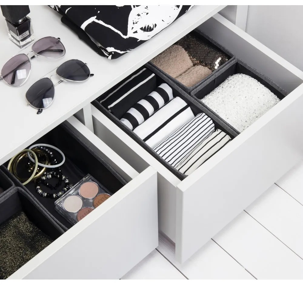 Zestaw 3 szarych organizerów Bigso Box of Sweden Drawer