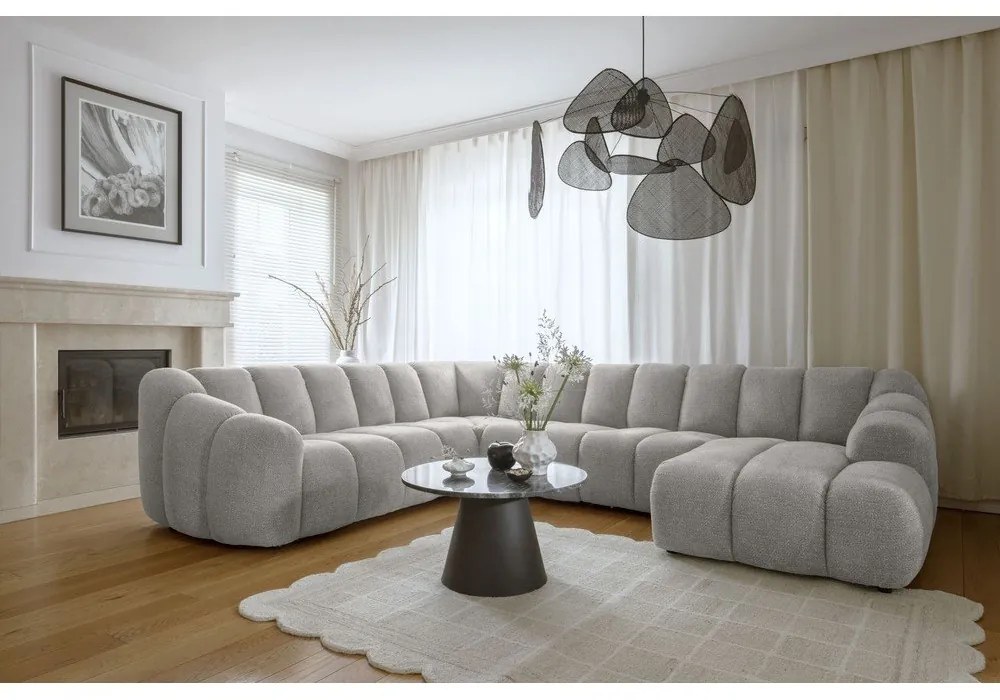 Jasnoszary narożnik (lewostronny/w kształcie litery U) Shell – Miuform