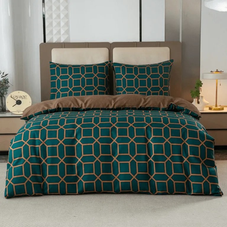 PrzytulneMieszkanie.pl PrzytulneMieszkanie.pl Mikroflanelové povlečení KERNAL zelené Rozmiar pościeli: 70 x 80 cm | 140 x 200 cm