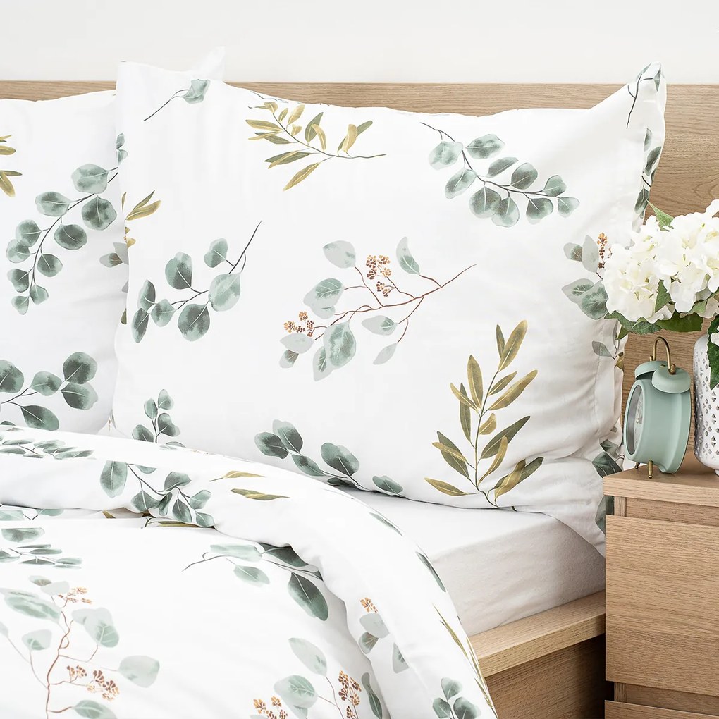 4Home Pościel bawełniana Eucalyptus, 140 x 220 cm, 70 x 90 cm