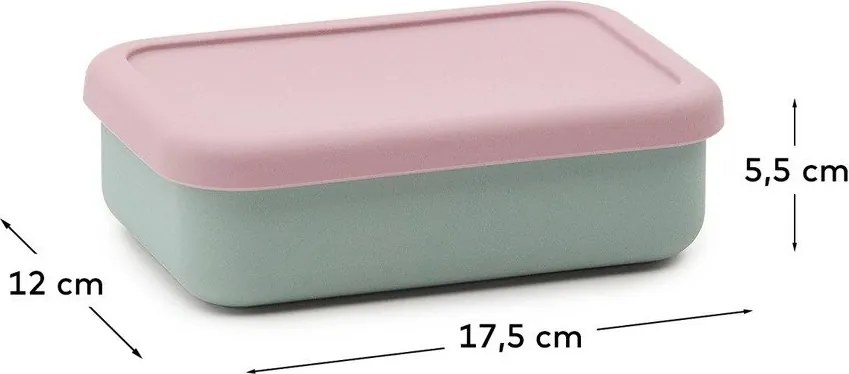Różowo-turkusowy silikonowy pojemnik śniadaniowy dla dzieci Lili – Kave Home
