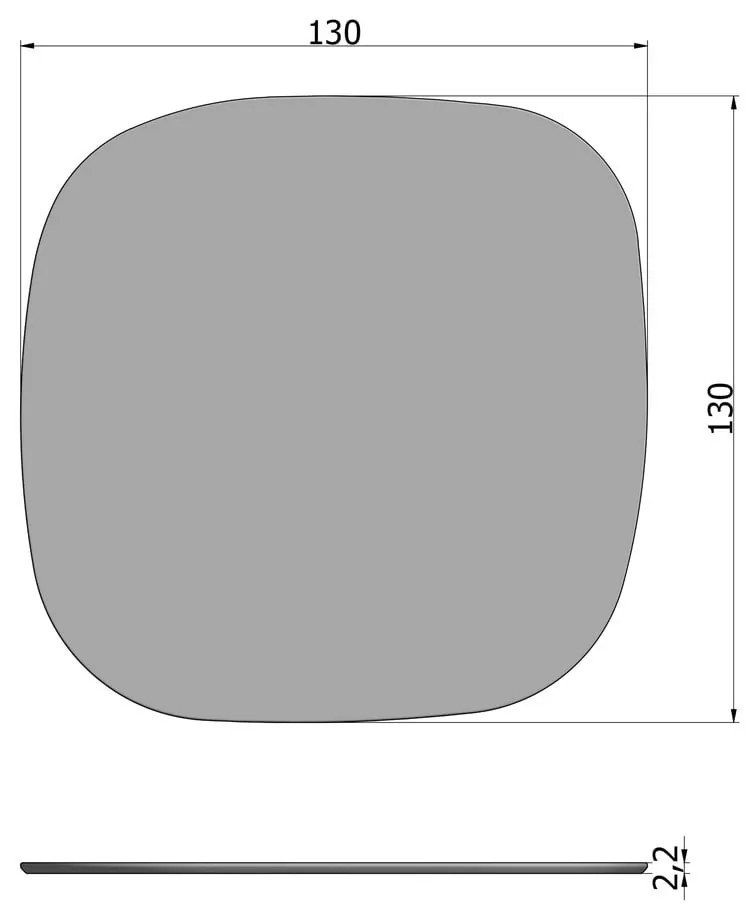 Stół z litego drewna dębowego 130x130 cm Tablo – WOOOD
