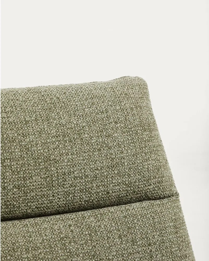 Zielony fotel z tkaniny szenilowej Asen – Kave Home