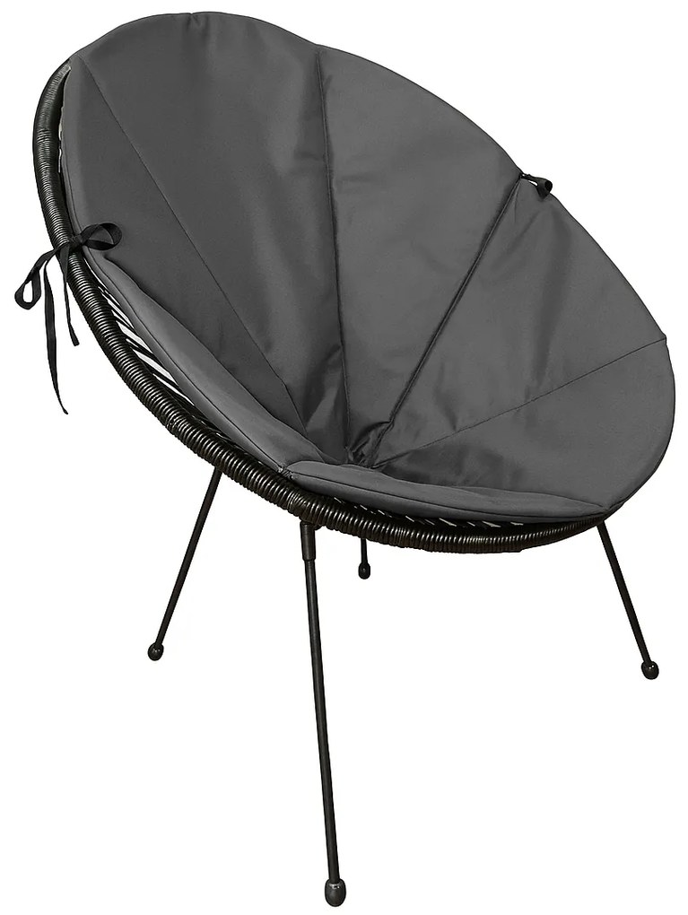 Poduszka Acapulco wodoodporna na fotel Oxford grafit