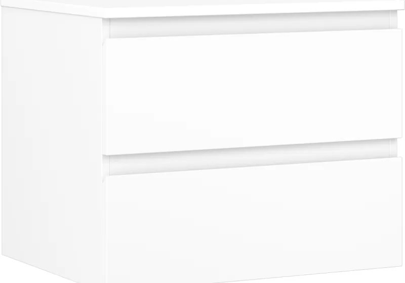Mexen Orio szafka łazienkowa podumywalkowa 60 cm z blatem, 2 szuflady, biała mat - 91A10-06047-2-BFFC01