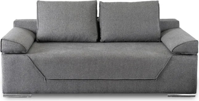 Sofa Rozkładana z Funkcją Spania RENO Dwuosobowa Szara Nowoczesna do Salonu
