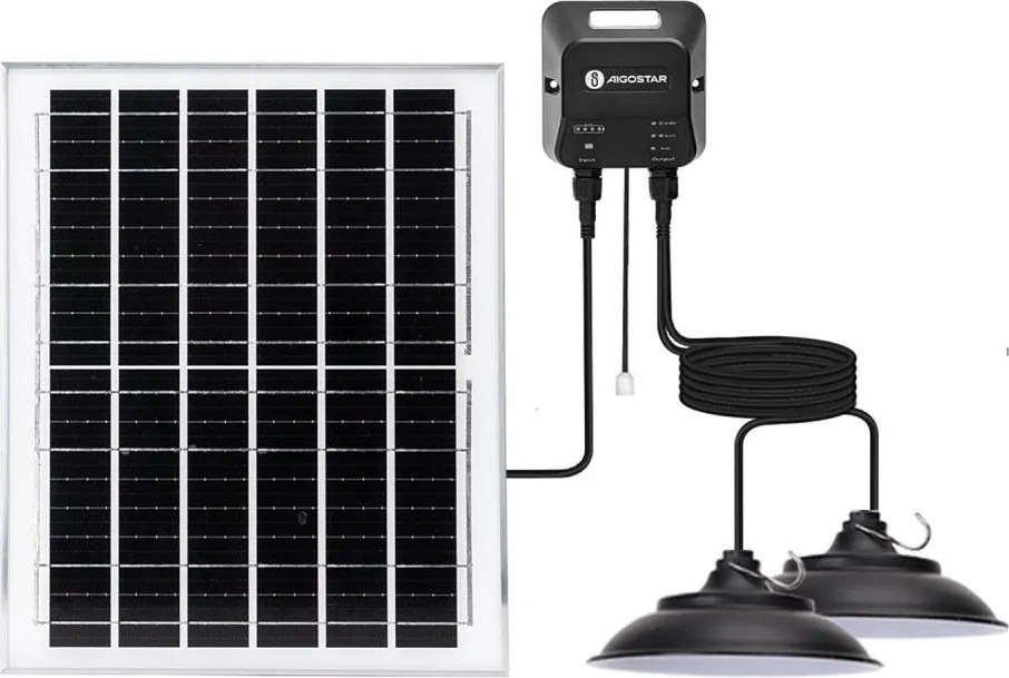 Aigostar - LED solarny żyrandol 2xLED/70W/12V 12000 mAh 6500K śr. 23,5 cm