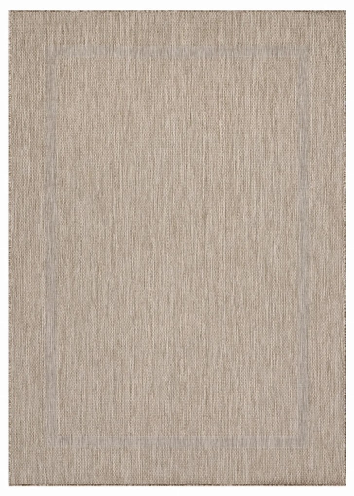 Dywan zewnętrzny Relax ramka beżowy 140 cm x 200 cm