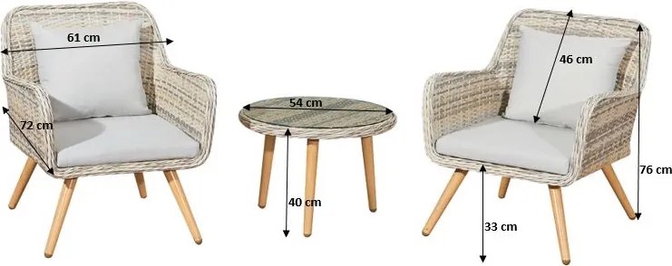 Mały zestaw mebli ogrodowych Bellicco