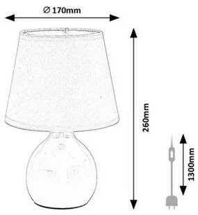 Rabalux 74076 lampa stołowa Ingrid, beżowa
