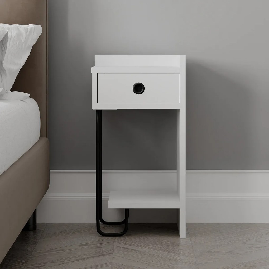 Stolik nocny Sirius Right White