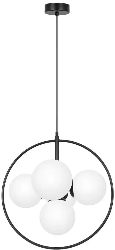 Czarno-biała geometryczna lampa wisząca - A690-Zera