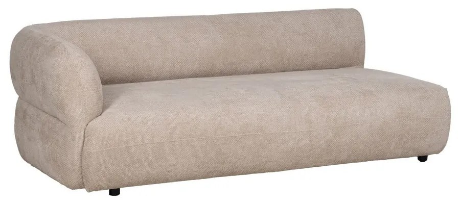 Beżowa sofa z tkaniny szenilowej lewostronna 199 cm Minimal – Ixia
