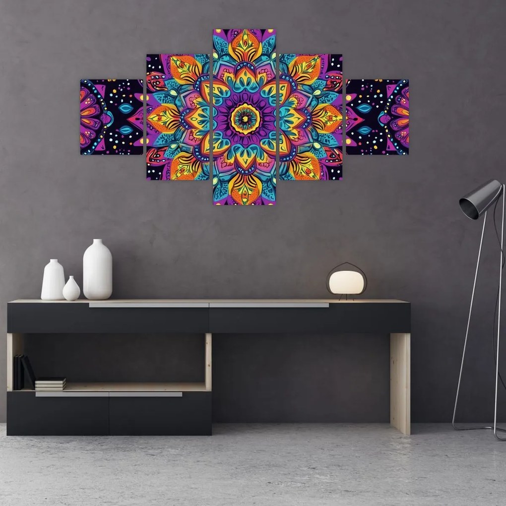 Obraz - Kalejdoskopowa mandala (125x70 cm)