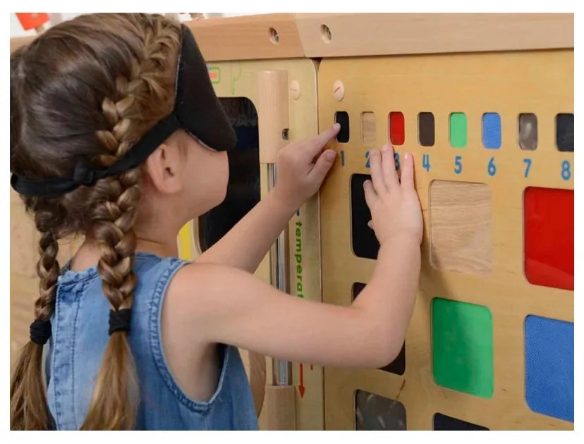 Masterkidz tablica edukacyjna rozpoznawanie materiałów faktur zmysł dotyku