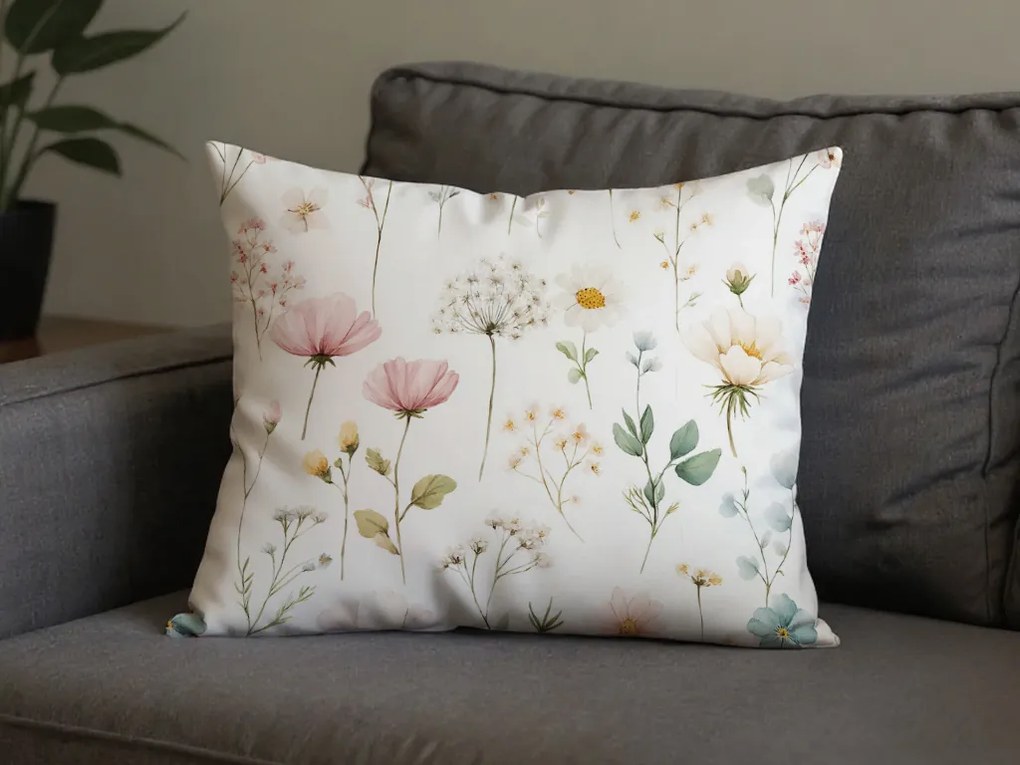 Poliestrowo-bawełniana poszewka na poduszkę PETALUNE POLY 50x70 cm, kremowy