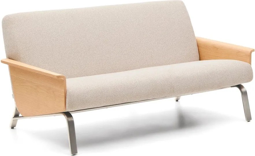 Beżowa sofa z tkaniny szenilowej 165 cm Amsen – Kave Home