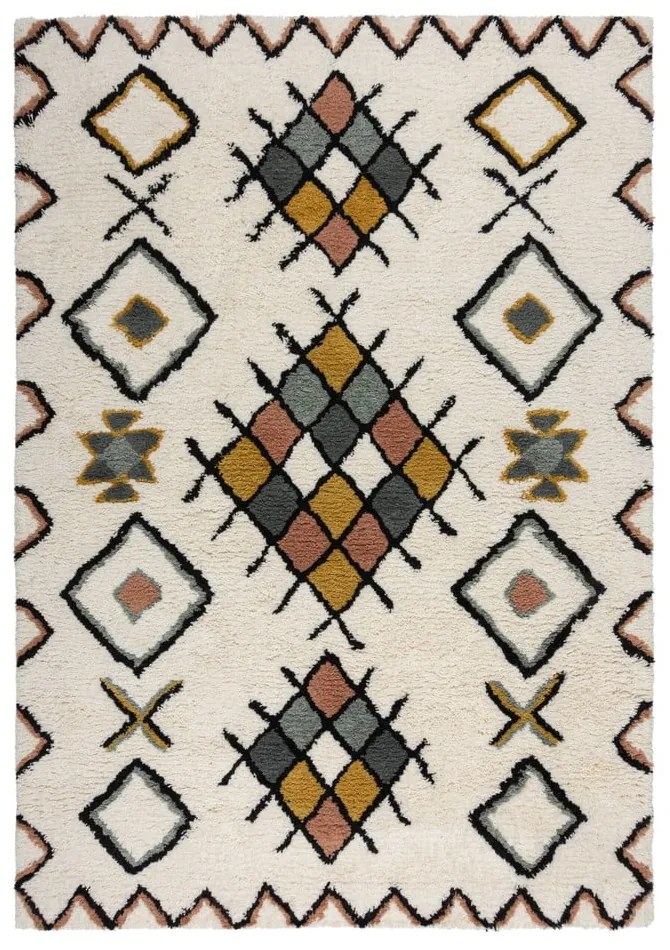 Kremowy wełniany dywan tkany ręcznie 200x290 cm Moroccan Midar – Flair Rugs