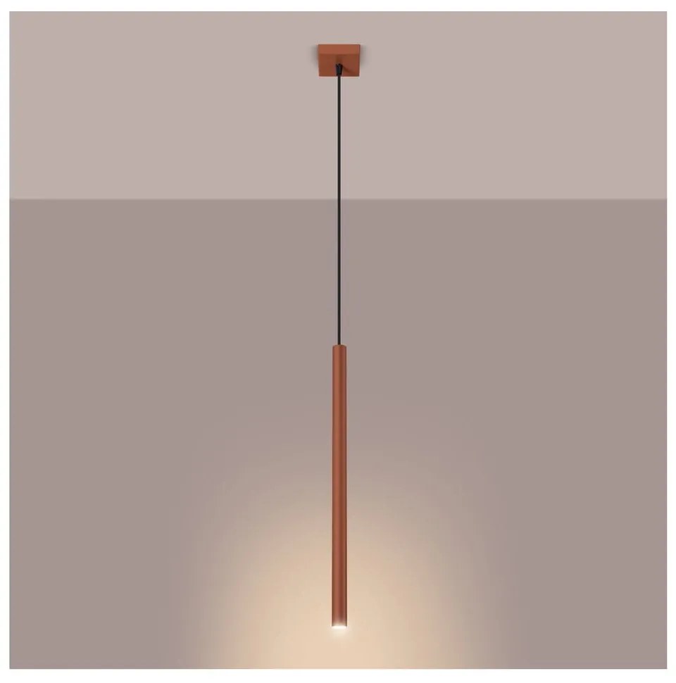 Ceglasta lampa wisząca Fideus – Sollux