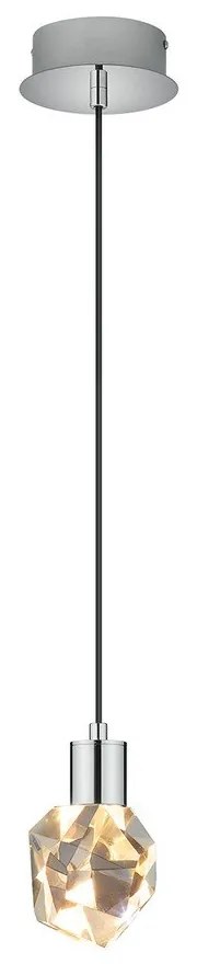 Lampa wisząca LED w kolorze srebra ze szklanym kloszem ø 13 cm Verano – Trio Select