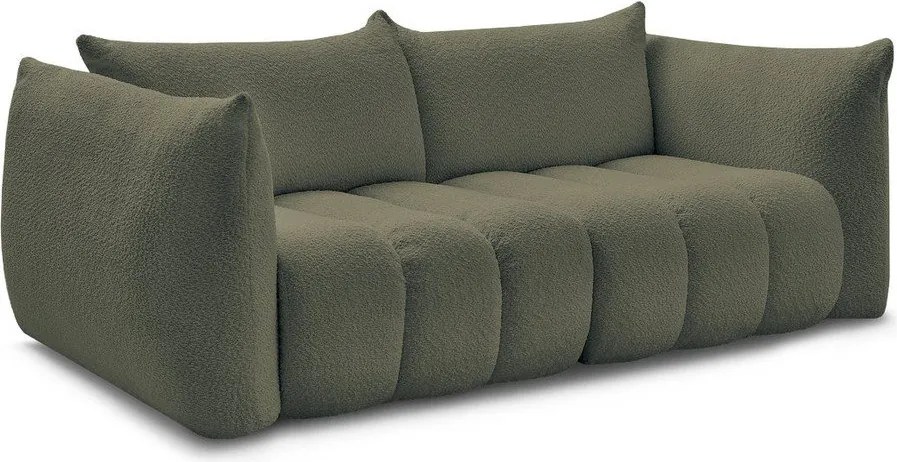 Zielona sofa z materiału bouclé 234 cm Azra – Bobochic Paris