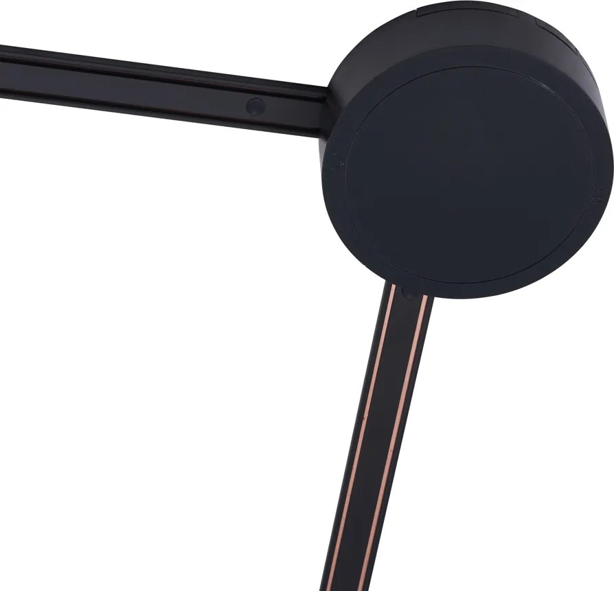 Nowoczesny system oświetlenia szynowego z 8 czarnymi reflektorami jednofazowymi 400 cm - Magnetic Gert