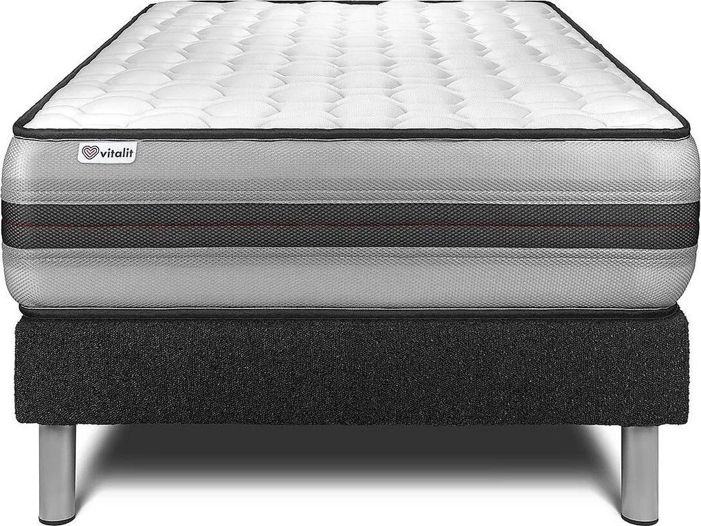 lózka z materacem VITAL POWER RECOVER 120 x 190 cm Rama lózka Czarny