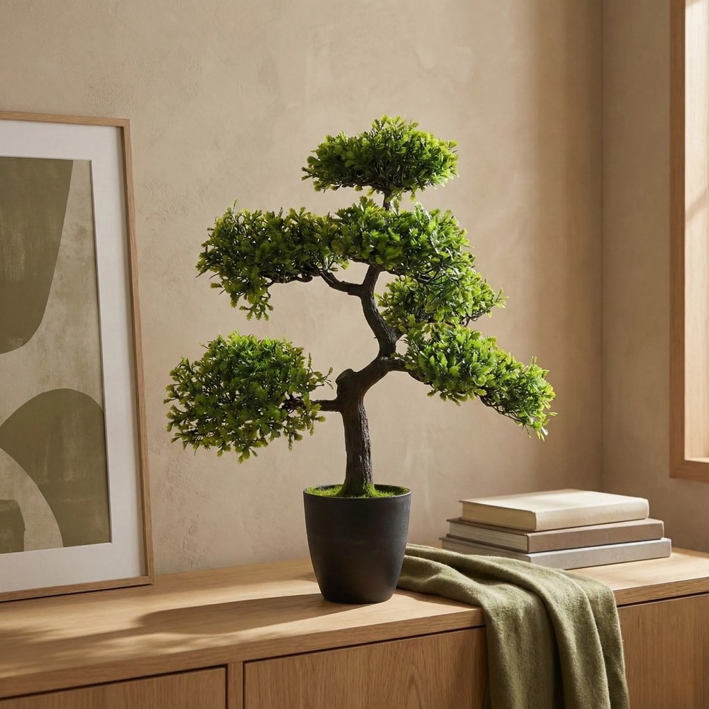 Sztuczne drzewko Bonsai w doniczce, 32 x 32 x 50 cm