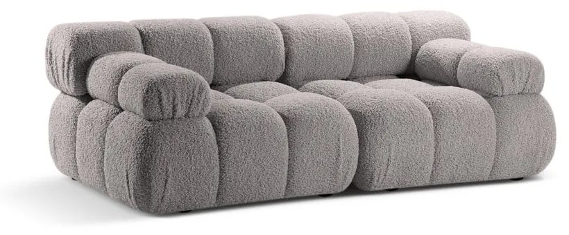 Jasnoszara sofa modułowa z materiału bouclé 188 cm Bellis – Micadoni Home