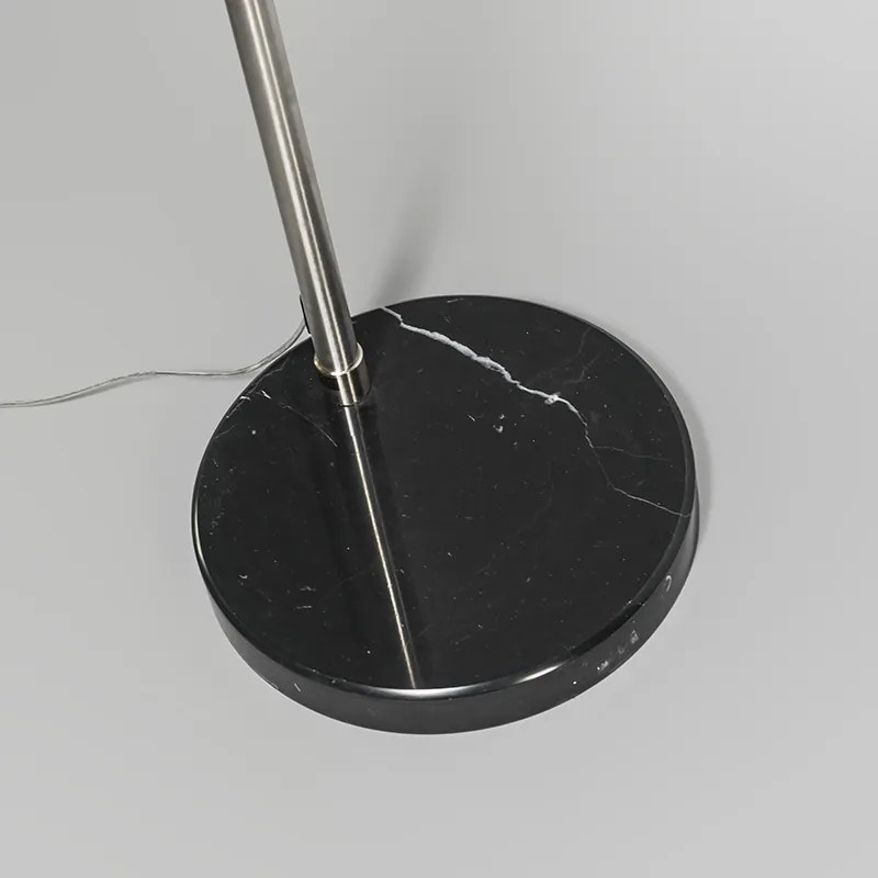 Luk Nowoczesna lampa łukowa stal z podstawą z marmuru - XXL Nowoczesny Oswietlenie wewnetrzne