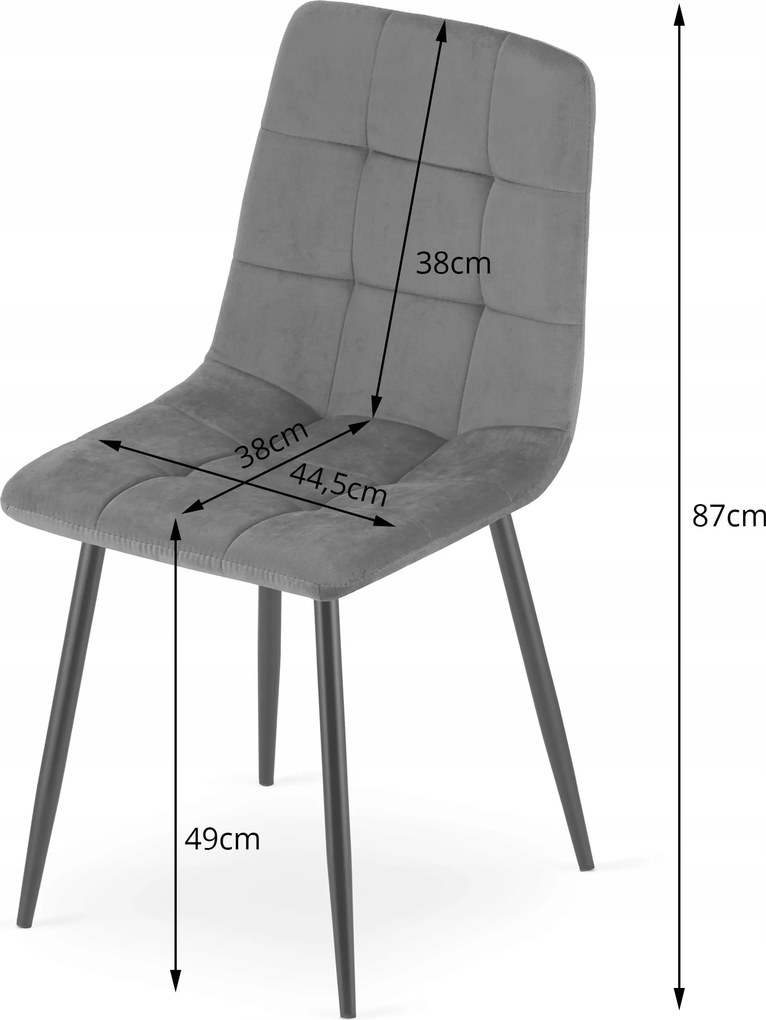 Zielone aksamitowe krzesło KARA
