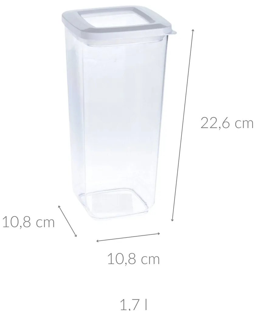 Pojemnik na artykuły sypkie, transparentny