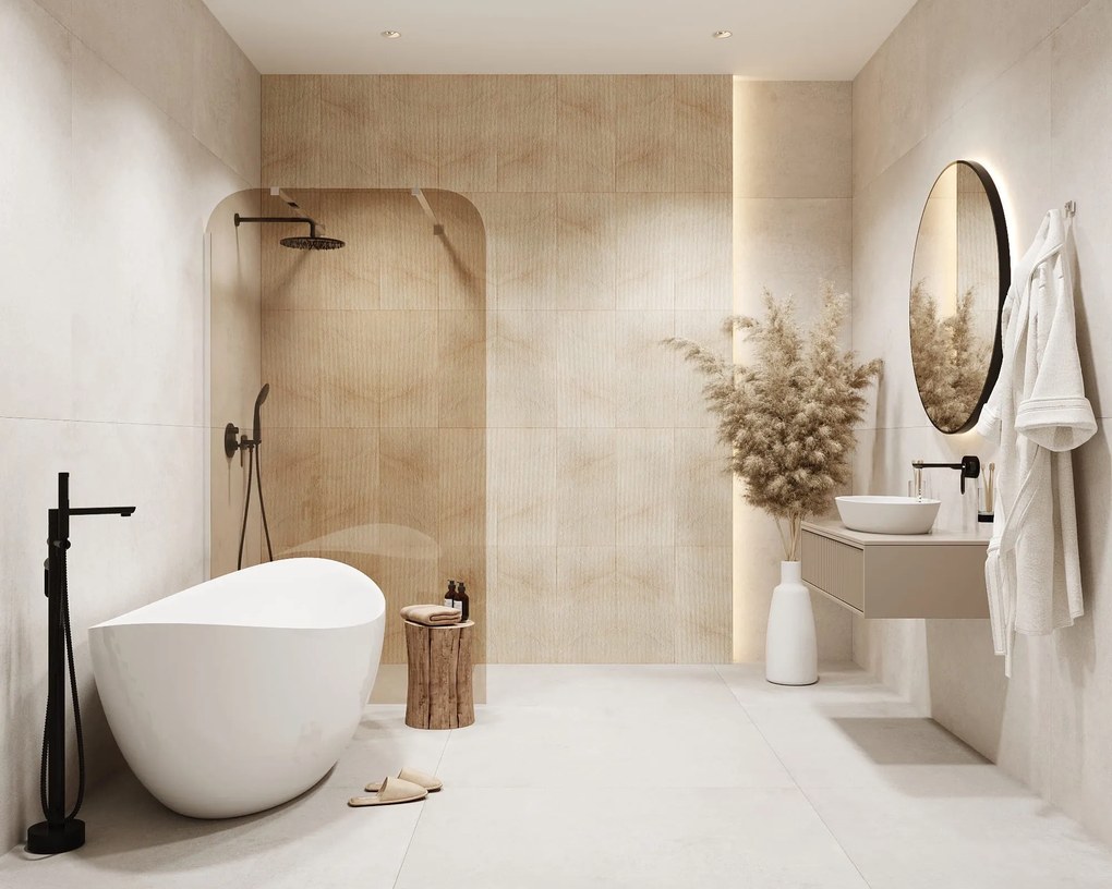 Lustro okrągłe podświetlane z sensorem w czarnej ramie 100 cm VALO Slim LED Black