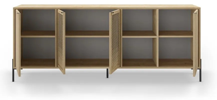 Niska komoda w dekorze dębu 200x80 cm Inca – Marckeric