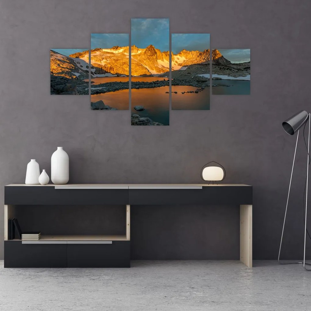 Obraz krajobrazu wysokogórskiego (125x70 cm)
