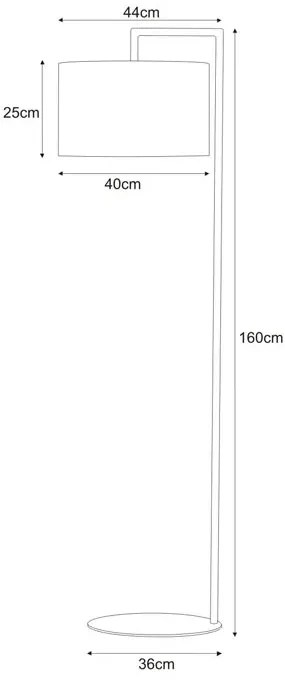 Nowoczesna czarna lampa stojąca F3-G94