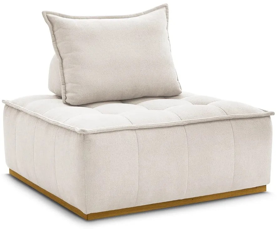 Biały fotel z tkaniny szenilowej Elisa – Bobochic Paris