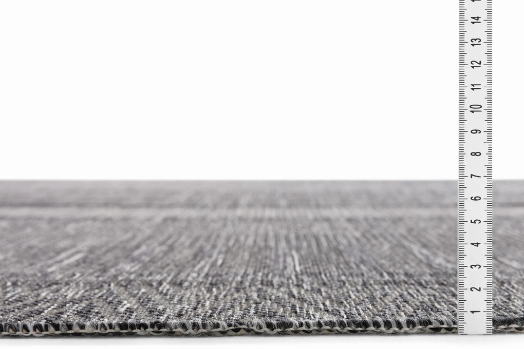 Dywan zewnętrzny Finn Boho ciemny szary 80 cm x 150 cm