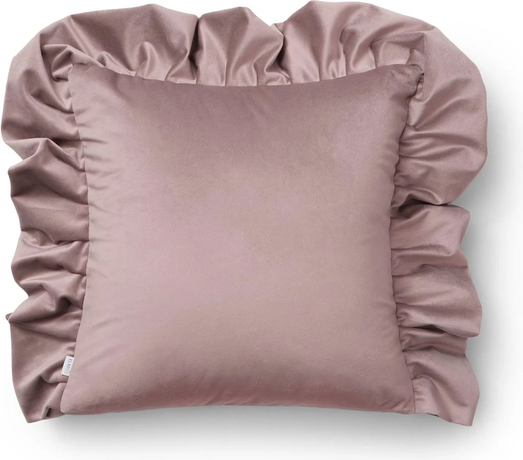 Dekoracyjna poszewka z falbanką Werona Belle - brudny róż